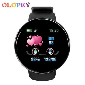 

2020 D18 Bluetooth Smart Watch Men Blood Pressure Smartwatch Waterproof Sport Tracker Fitness Bracelet WhatsApp For Android Ios