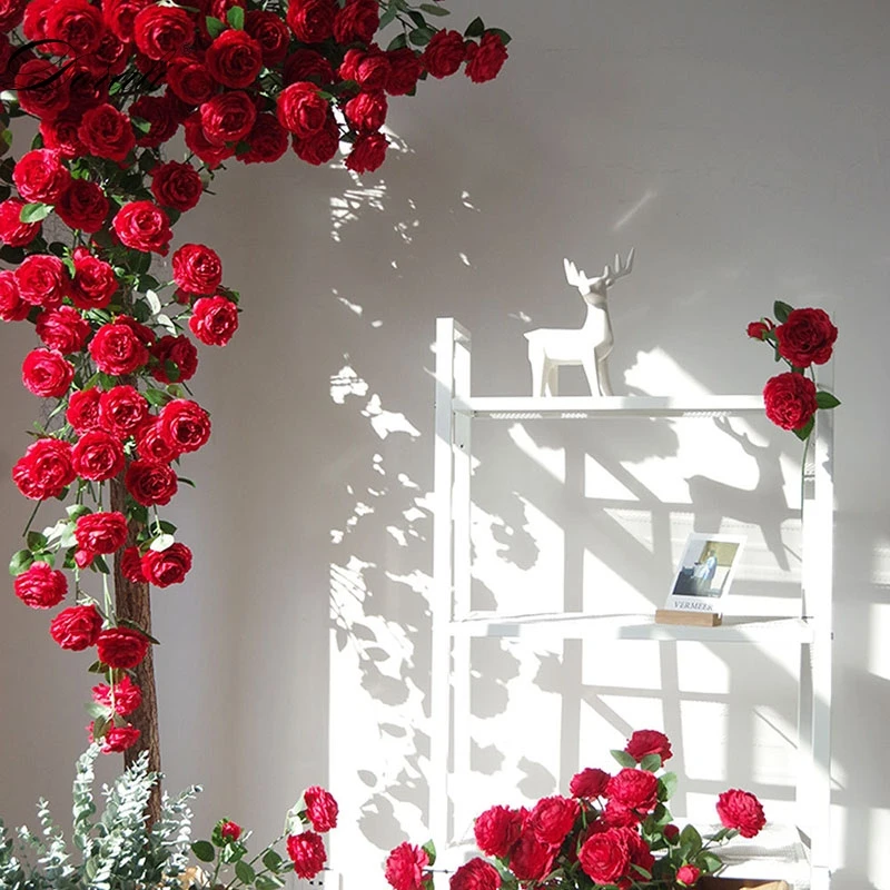 Красивые розы Пион Искусственные Шелковые цветы маленький бутон Свадебный букет для украшения дома длинный мнимый цветы фон с изображением улицы