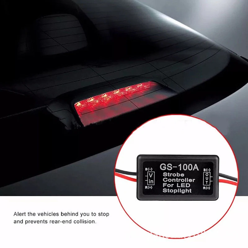 

2x Car Flash Strobe Controller Module Box For LED Brake Stop Light Lamp 12~24 V