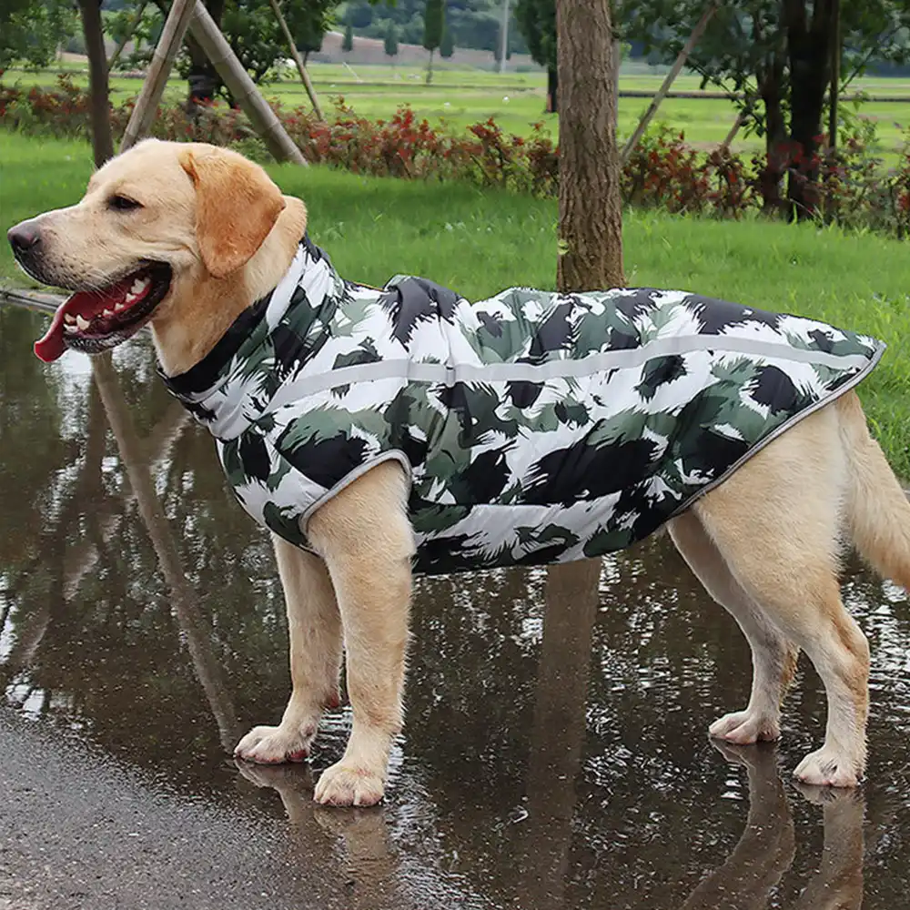 Miflame厚みの犬ジャケット防水ラブラドール薩摩服ビッグ犬服落書き犬のコートペット服秋冬 犬用のコート ジャケット Aliexpress