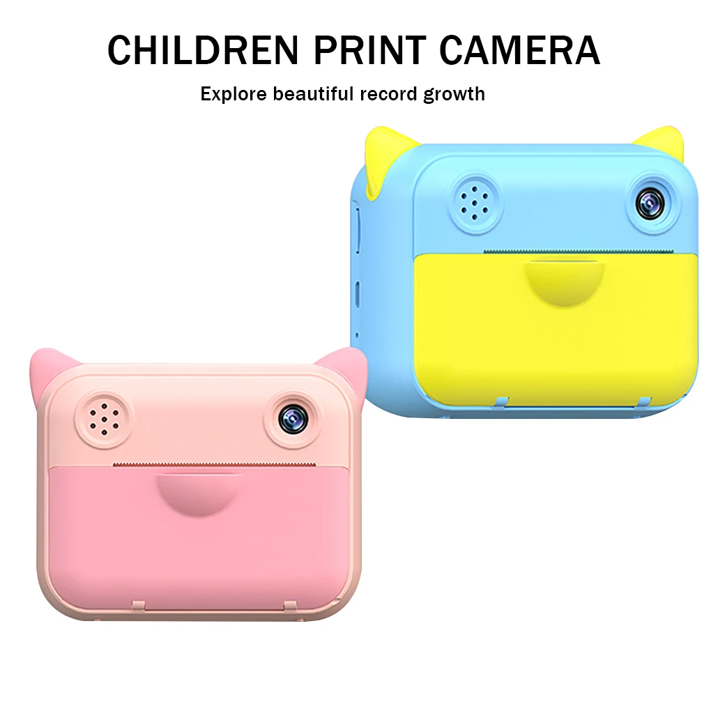 Children Camera Kids Instant Print Camera With Thermal Photo Paper 1080P Photo Video Digital Camera For Children Birthday Gifts