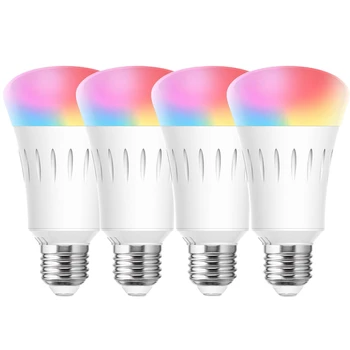 

4 Pack Smart LED WiFi Light Bulb, 6000K Daylight RGB Bulb Dimmable LED E27 Bulbs Works with Alexa, Google Home