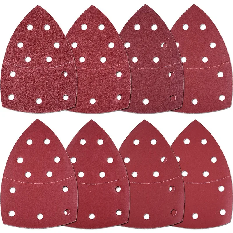 

80 Pieces Sanding Pads Mouse Sanding Sheets Hook and Loop Assorted 60/80/ 120/180/ 240/320/ 400/800 Grits