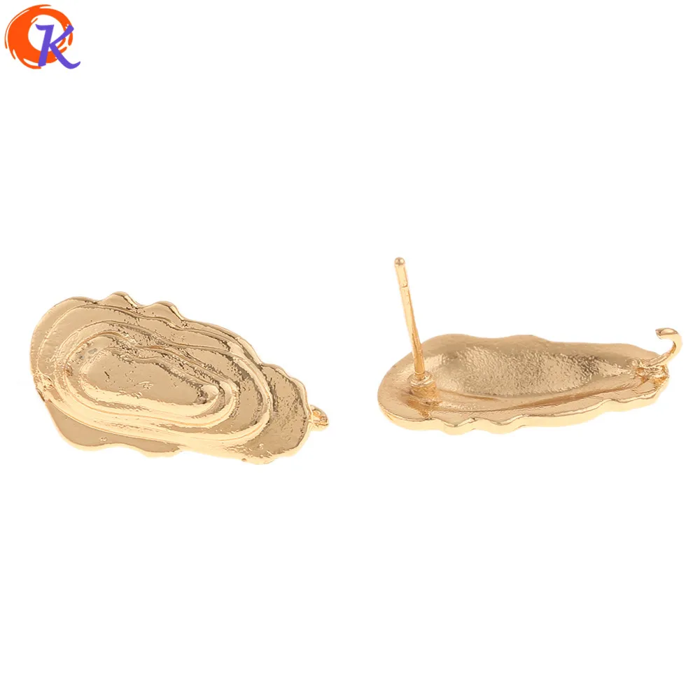 

Cordial Design 30Pcs 11*22MM DIY Jewelry Accessories/Irregular Shape/Genuine Gold Plating/Hamd Made/Silver Pin/Earrings Stud