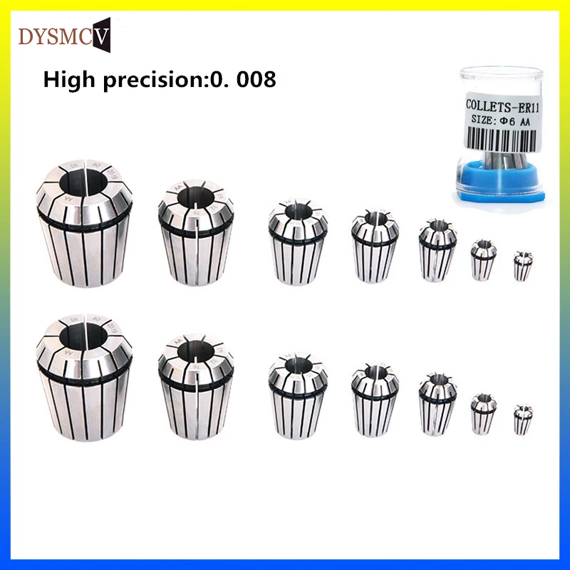 

1pcs High Precision 0.008 ER16 Spring Collet AA 1MM 2MM 3MM 4MM 5MM 6MM 7MM CNC Lathe Tool Spring Strainer for Drilling Mill
