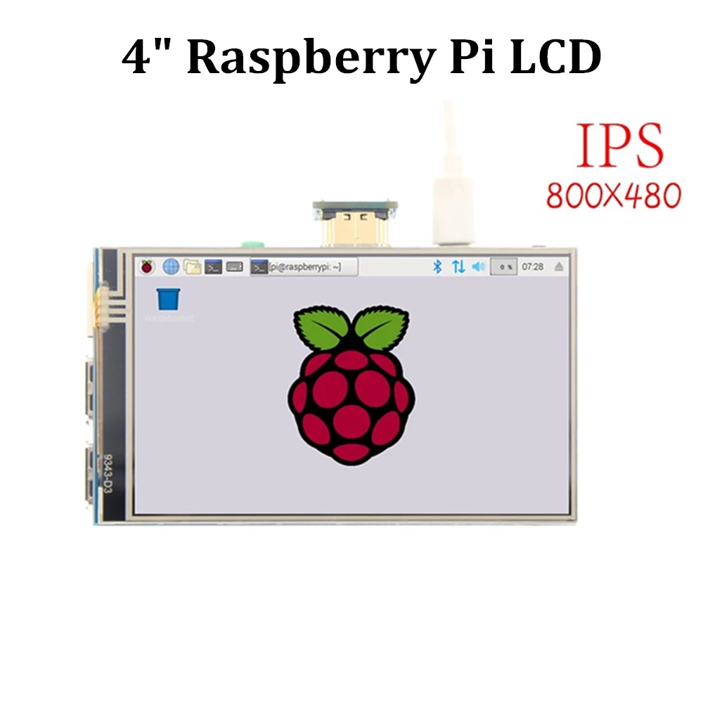 

4 Inch Raspberry Pi Touch Screen HDMI Monitor 800X480 HD TFT IPS LCD Display for Raspberry Pi 4/RPI 3 Model B+