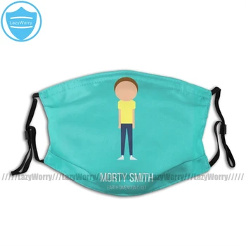

Rick And Morty Mouth Face Mask Minimalist Morty Smith Facial Mask Kawai Cool with 2 Filters for Adult