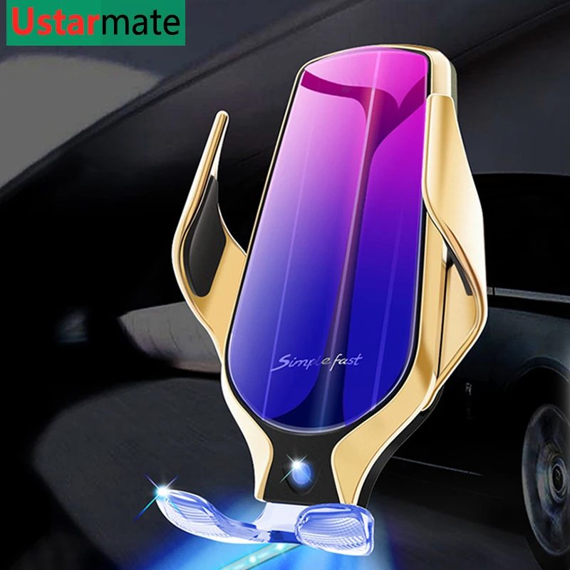

Qi Wireless Car Charger Infrared sensor 10W Wireless Fast Charging for iPhone 11 Pro X Xs Max Samsung S10 Plus Note 10 Bracket