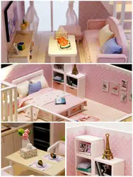 Принцесса комната Вилла 8-10 лет женский Кукольный дом игрушечный дом маленькая девочка ручной работы образовательный деревянный подарок