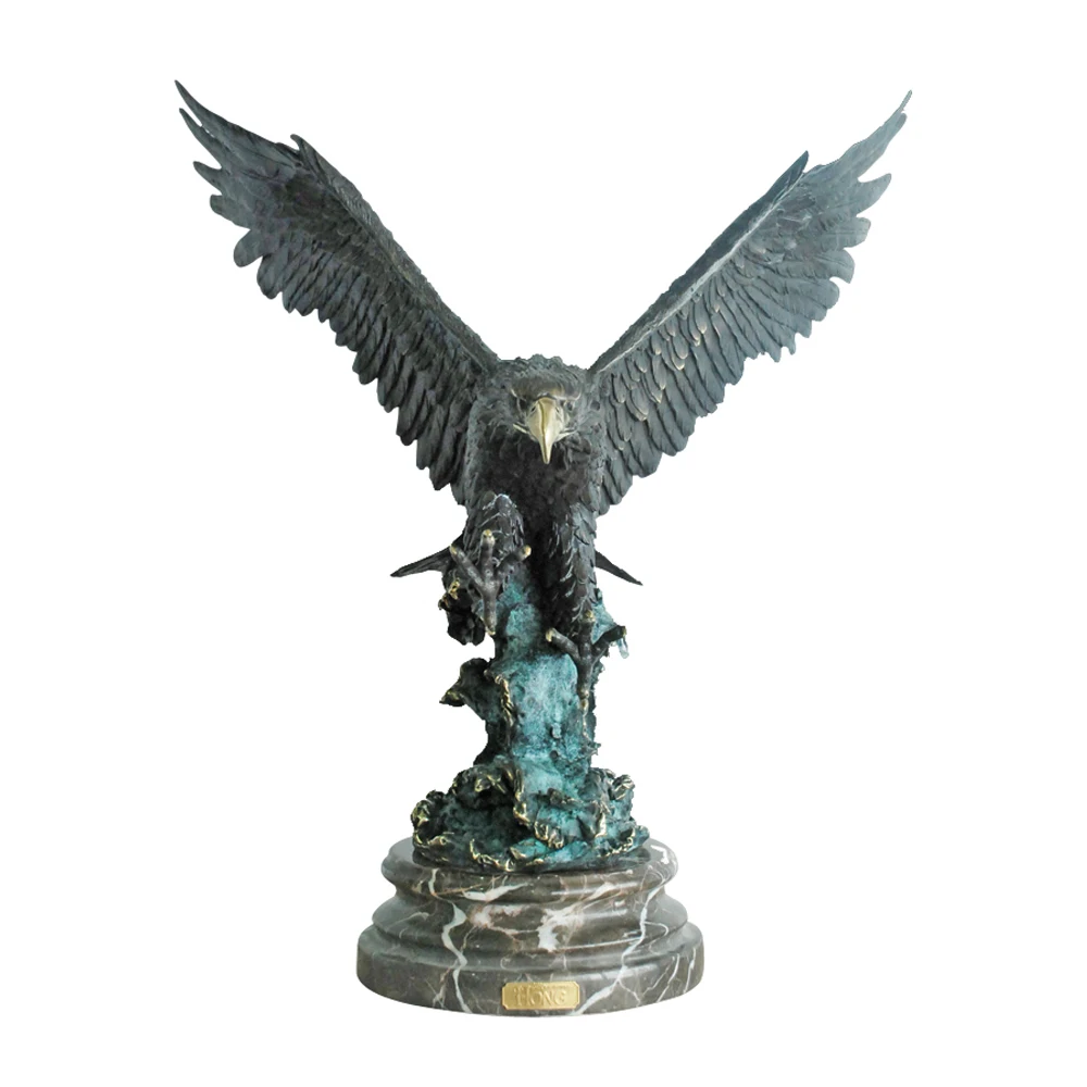Estatua de águila de bronce de gran vida, estatua de Glede voladora,  esculturas de animales de aves, decoración del jardín del hogar -  AliExpress Hogar y jardín