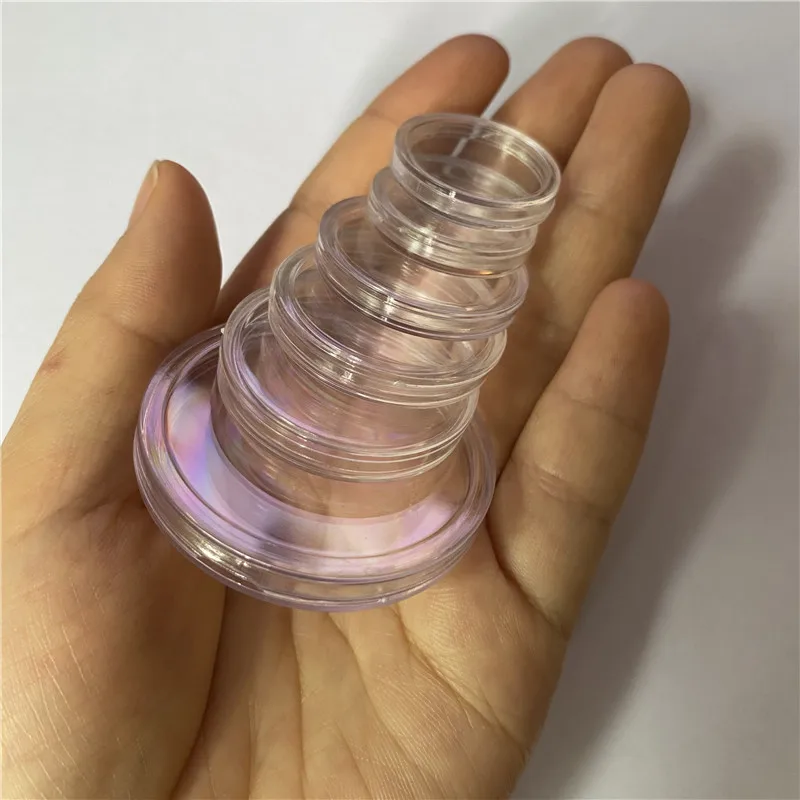 50 Pieces 15Sizes 18 20 25 30 32 40 45mm Clear Plastic Protector Capsules Containers Case For Token Coin Collection Holder Boxes