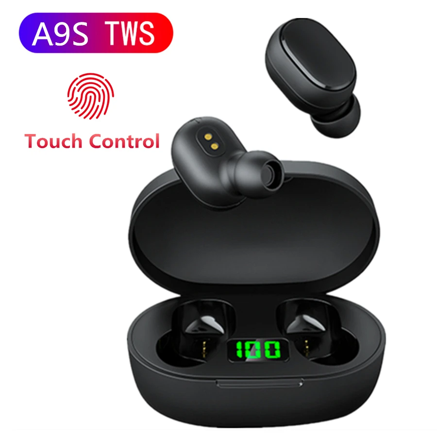 2020 Новый A9S наушники вкладыши TWS с Беспроводной Bluetooth V5.0 9D HIFI спортивные