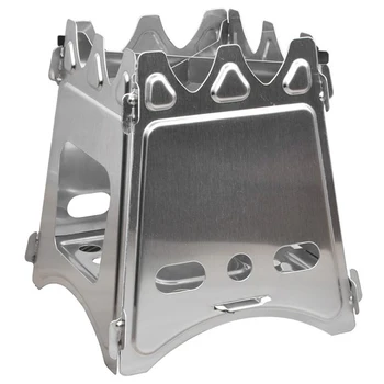 

Camping Stove Stainless Steel Wood Burning Stove Potable Wood Burning Stoves for Picnic BBQ Camp Hiking