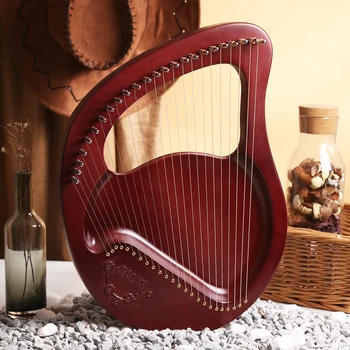 

21 24 tones harp ten-string lyre 21 24-string small harp musical instrument portable solid color lyre small lyre