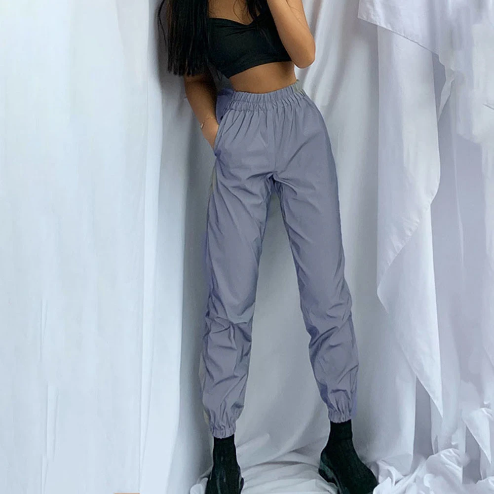 Women Sweatpant Flash Reflective Pants 