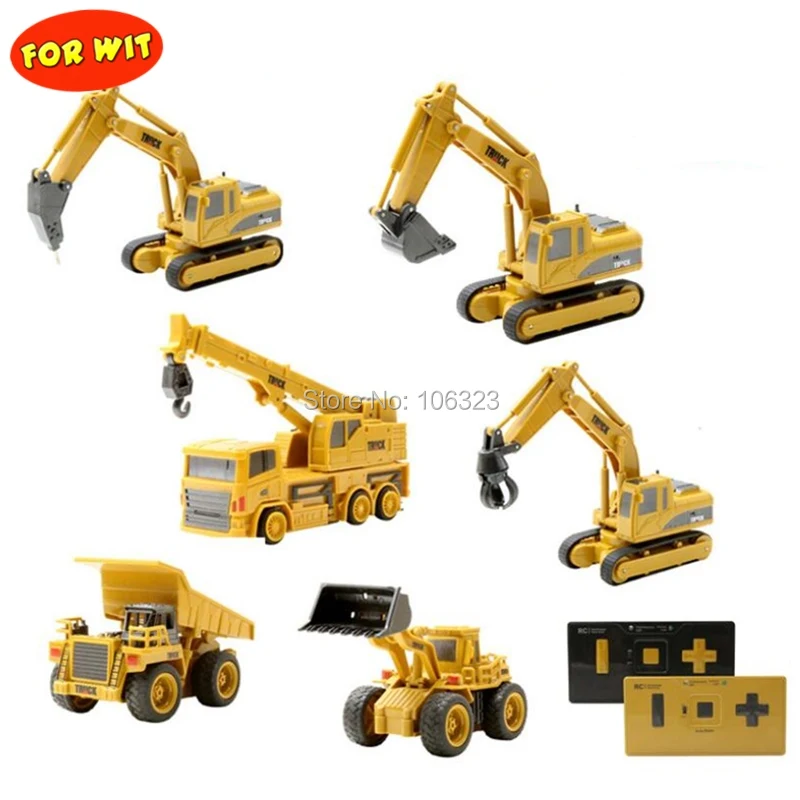 New Gift 1 64 RC Super Construction Car Vehicle Model Toy 5 Channel Mini Radio Control 1