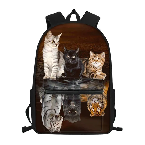 HME1239Z58 FORUDESIGNS/забавные школьные сумки с изображением кота и Тигра для девочек-подростков, детские сумки-книжки, Большой Вместительный женский рюкзак - Цвет: HME1239Z58