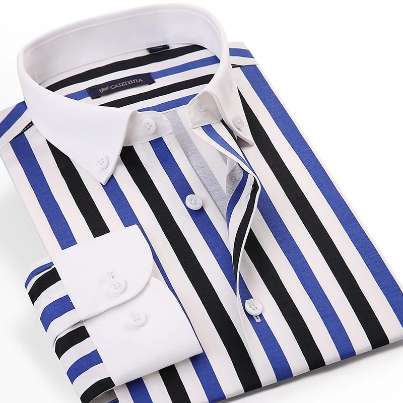 Men S Contrast Collar Striped Long Sleeve Button Down Dress Shirt Pocketless Design Slim Casual Striped Blouse White Cuff Shirts Casual Shirts Aliexpress Men S Contrast Collar Striped Long Sleeve Button Down Dress Shirt Pocketless Design Slim Casual Striped Blouse White Cuff Shirts Casual Shirts Aliexpress
