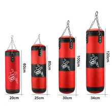 

60-150cm Empty Boxing Sandbag Home Fitness Hook Hanging Kick Punching Bag Boxing Training Fight Karate Punch Muay Thai Sand Bag