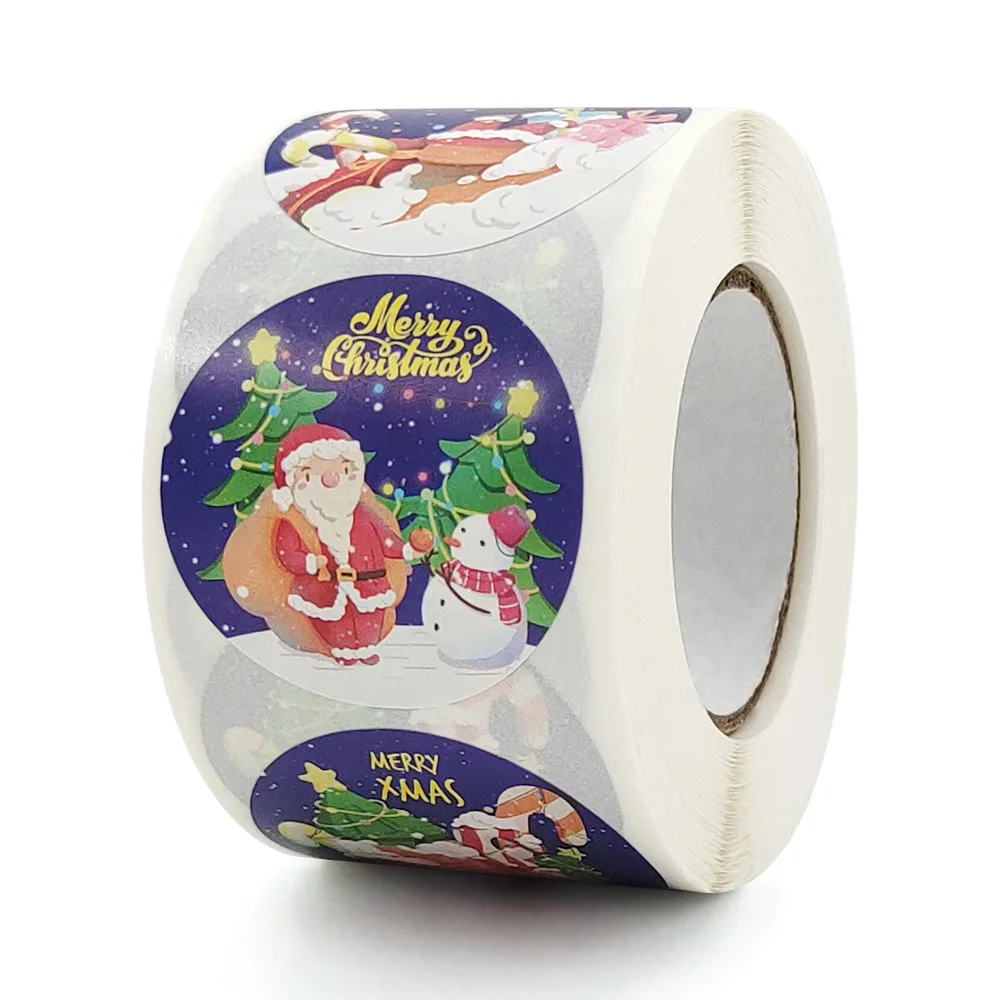500Pcs/Roll Christmas Envelope Seal Sticker Gift Label Stickers Xmas DIY Decor