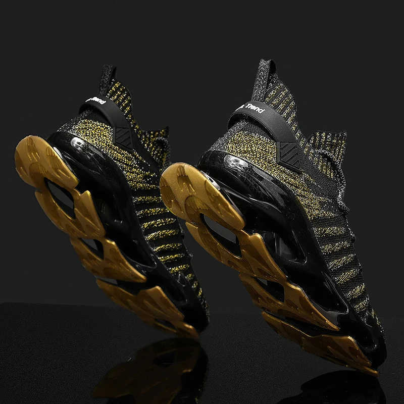 

Shock-absorbing Air Cushion Running Shoes for Men Professional Athletic Training Sport Shoes Reflective Blade Sneakers Men