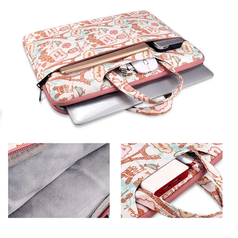 Сумка-чехол для Macbook 11 13 14 15, сумка для ноутбука Xiaomi Air 12,5 13,3 15,4 Surface Pro 4 5 6, Мультяшные сумки с принтом