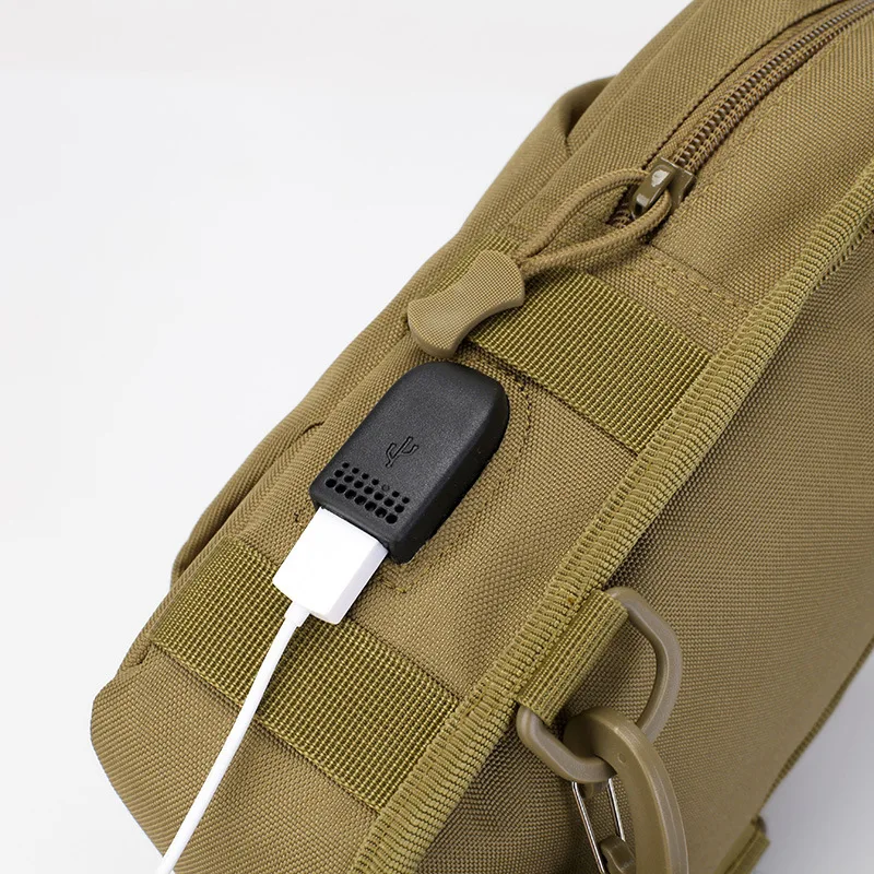 Новая военная тактическая штурмовая сумка через плечо с одним кабелем USB, нагрудная сумка с чайником, сумка для IPAD, диагональная охотничья походная сумка