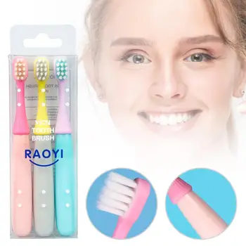 

Kids Toothbrush Deep Cleaning Toothbrush Ultra-Fine Fluffy Bristles Soft Toothbrushes Cartoon Design for Kids Oral Tool