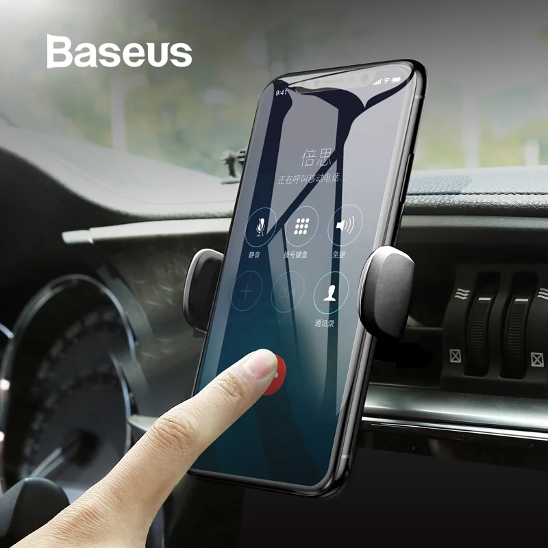 Baseus мини автомобильный телефон держатель для iPhone 8 samsung крепление на вентиляционное отверстие gps Автомобильный держатель для сотового мобильного смартфона держатель Подставка Кронштейн