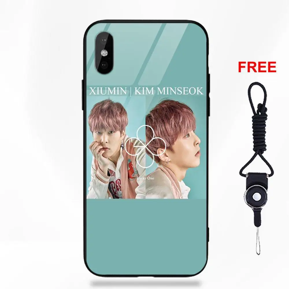 Чехол из закаленного стекла Exo Lucky One для huawei Honor 7X P20 Lite mate 10 Pro для Galaxy S8 S9 Plus Redmi 5 Note 5A 6 стеклянный чехол - Цвет: as picture