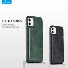 Pocket Wallet Phone Case for IPhone 7 8 X 11 Portable Business Style Can Be Used As A Stand Frosted Anti-falling Phone Card Case