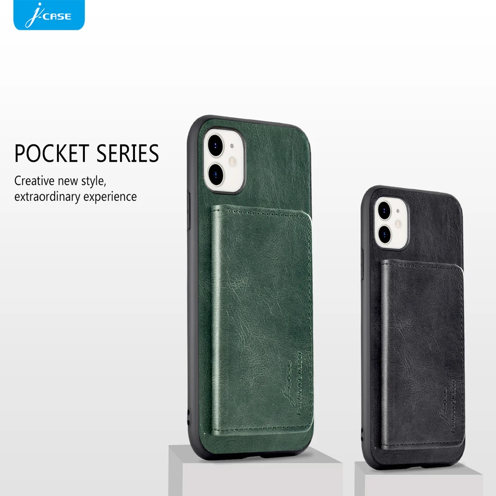 

Pocket Wallet Phone Case for IPhone 7 8 X 11 Portable Business Style Can Be Used As A Stand Frosted Anti-falling Phone Card Case