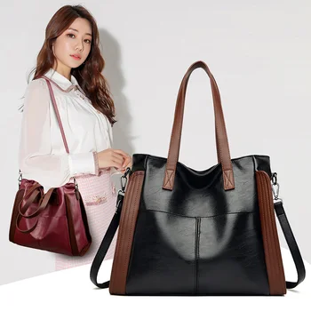 

2020 Large Casual Tote Leather Luxury Handbags Women Bags Designer Handbags Ladies Shoulder Hand Bags For Women