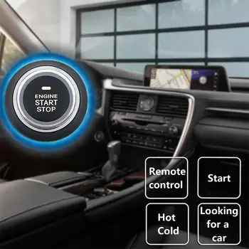 

12V Car Alarm Start Security System Key Auto Keyless Entry Control Start Anti-theft Entry Push Button Remote Kit Car Accessories