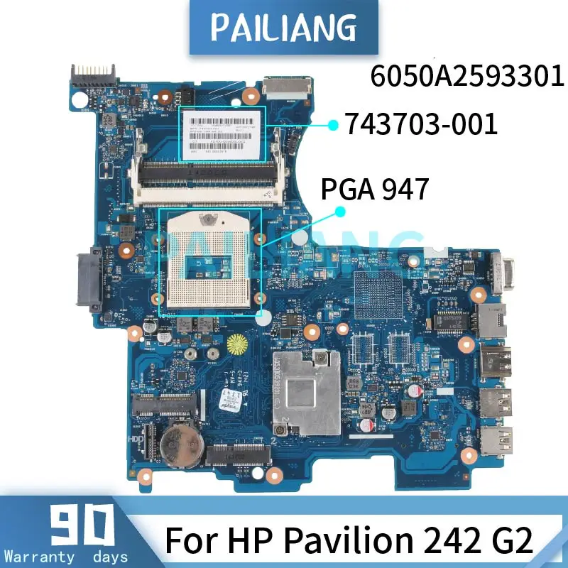 Pailiang Placa-mãe do Portátil para hp Pavilion 242 g2 Hm87 Mainboard 6050a2593301 743703001 Pga 947 Ddr3 Tesed Placa-mãe para notebook - Imagem 2