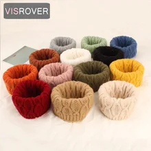 VISROVER/Новинка, 13 цветов, унисекс, детский однотонный вязаный шарф-снуд, детский шарф с кольцом, шейный платок, шерстяная петля, Детские шарфы