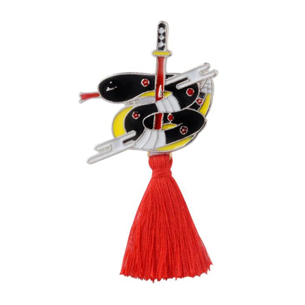 Ellenmar брошка мультфильм Мини булавки креативный змея кисточкой сплав корсаж