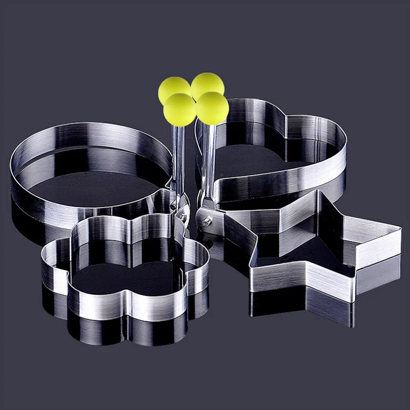 Stainless Steel Heart Shape Omelette Maker Kitchen Gadgets Small Fried Egg Mould DIY Bakery Appliances Gadgets