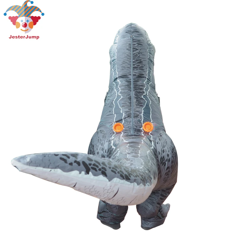 Jurassic World Adult Velociraptor Costume Cosplay Fantasy Inflatable T REX Raptor Dinosaur Party Halloween Costume for Women Men (9)