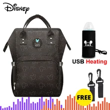 Disney Mochila Maternidade Waterproof Diaper Bags USB Bottle Feeding Travel Backpack Baby Bags For Mom Storage Bag Mummy Bags