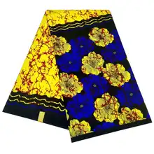 Полиэстер воск принты ткань Анкара африканская вощеная ткань принтом воск высокое качество 6 ярдов африканская ткань для женщин платье