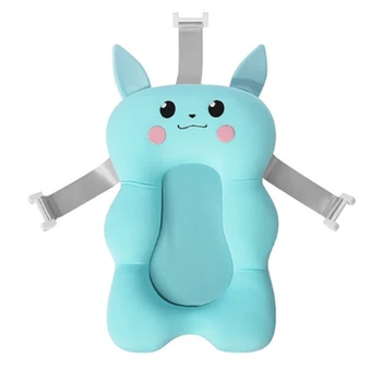 

Baby Bath Seat Support Mat Foldable Bath Tub Pad Chair Newborn Bathtub Pillow Infant Anti-Slip Soft Comfort Body Cushion