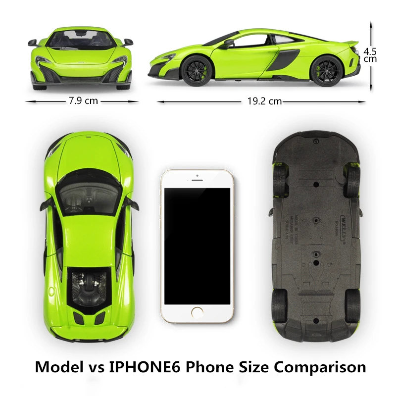 WELLY 1:24 литая под давлением модель симулятора автомобиля mlaren 675LT гоночный автомобиль металлическая игрушка Коллекция украшения для детских игрушек для детей Подарки
