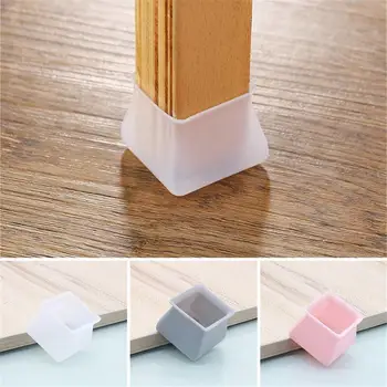 

4pcs Table Chair Leg Silicone Cap Pad Furniture Non-slip Table Feet Cover Floor Protector Foot Protection Bottom Cover Pads