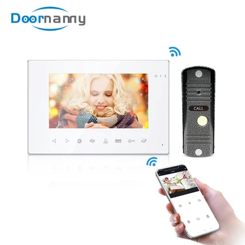 

Doornamy 7 Inch 4 Wires WiFi Smart IP Video Door Phone Intercom System with 720P HD Wired Doorbell Camera Support Remote unlock