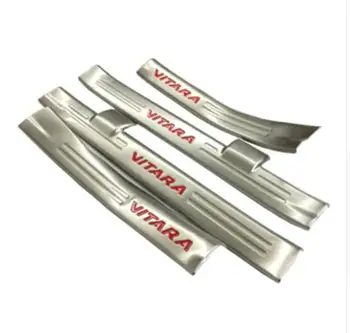 

Car Styling For Suzuki Vitara 2015 2016 2017 2018 inside Door Sill Scuff Plate Welcome Pedal Stainless Steel Accessories