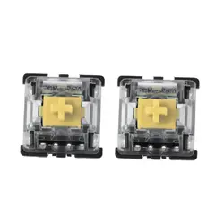 10 pçs teclado mecânico gateron mx 3 pinos amarelo interruptor caso transparente m3gd