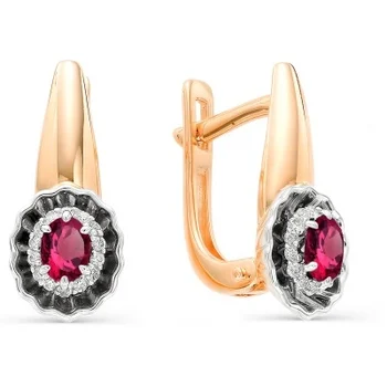 

Alcor earrings with rubies and diamonds in red gold