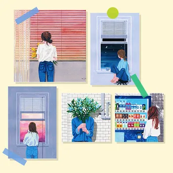 

12PCS pretty girl Stickers Crafts And Scrapbooking stickers book Student label Decorative sticker kids toys