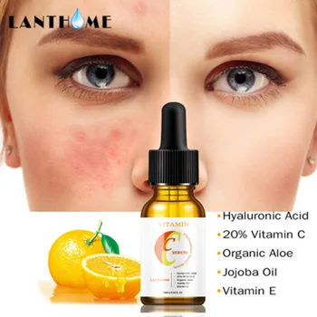 

Vitamin C Essence Hyaluronic Acid Whitening Face Serum Firm Smoothing Anti Wrinkle Acne Removal Acid Skin Care Massage Women t6